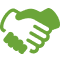 icon illustration of two hands shaking