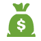 icon illustration of a bag of money